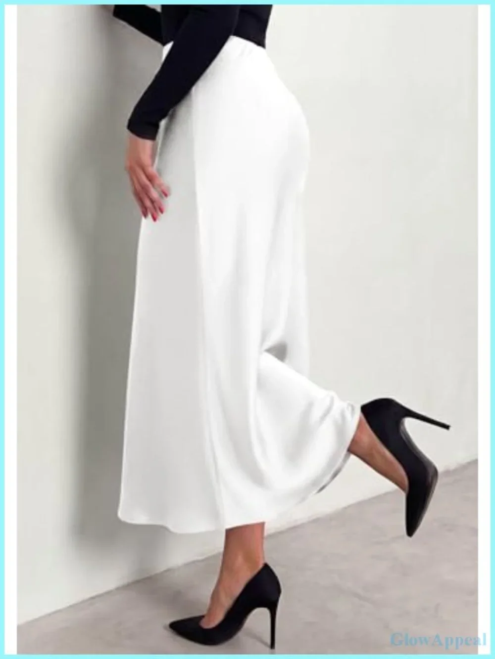 Women's Silk Satin Maxi Skirt High Waisted Mermaid Bodycon Fall Trendy